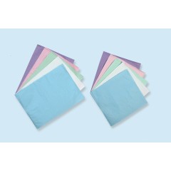 Plasdent TISSUE/POLY HEADREST COVERS, Small, 10" x 10" (500pcs/box) - BLUE